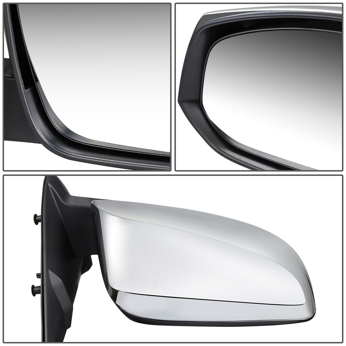 RETROVISOR MIRROR - OEM - 16-17 TOYOTA TACOMA - POWER MIRROR ADJUSTMENT - HEATED - W/ SIGNAL LIGHT - FOLDING - W/O PUDDLE LIGHT - ONLY FITS VEHICLES W/ MATCHING FUNCTIONS AS MIRROR - RIGHT - BLACK / CHROME COVER