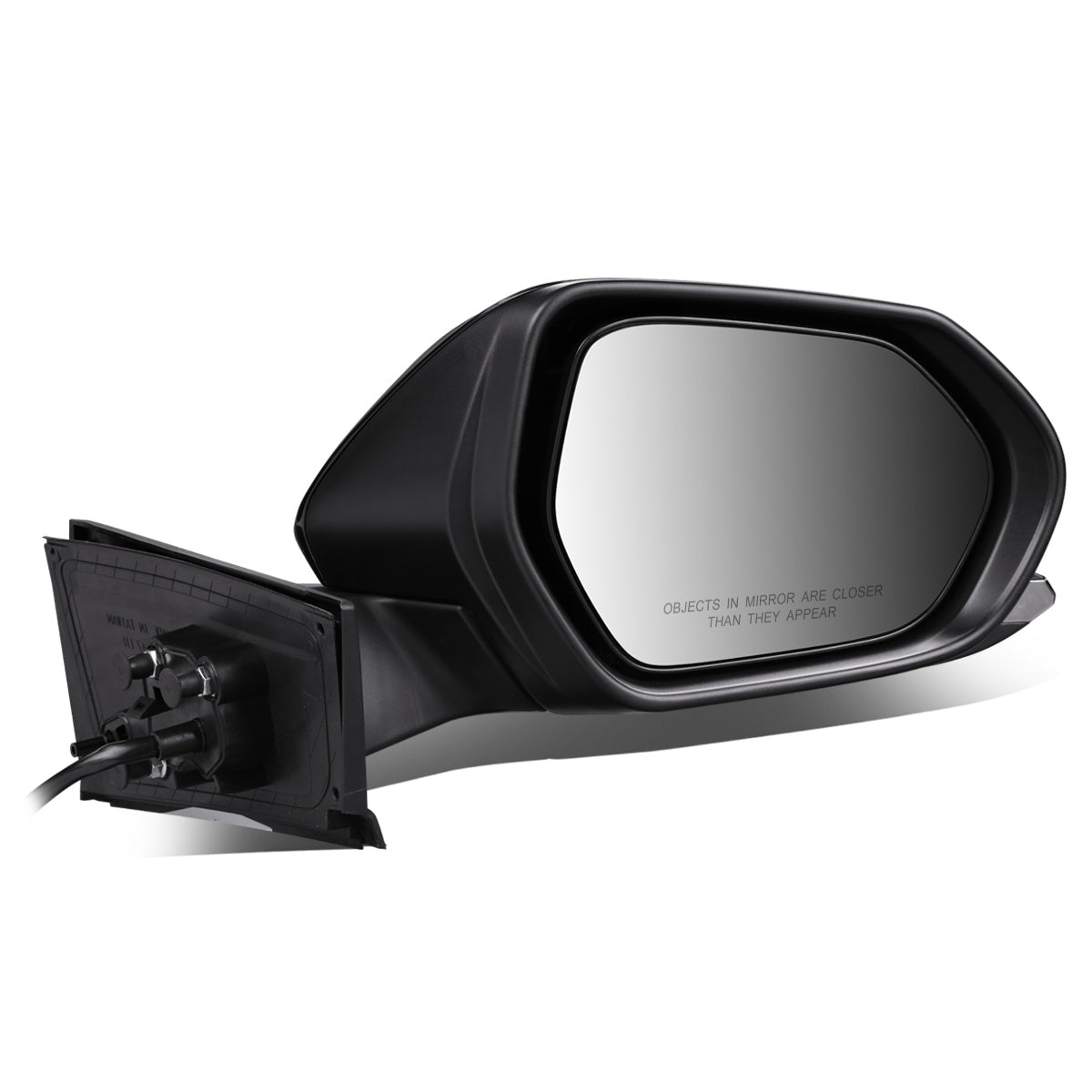 RETROVISOR MIRROR - OEM - 16-18 TOYOTA PRIUS - POWERED - HEATED - FOLDING - TEXTURED - RIGHT - BLACK MATERIAL