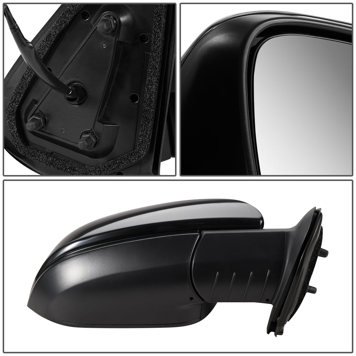 RETROVISOR MIRROR - OEM - 16-19 TOYOTA TACOMA - POWERED - HEATED - FOLDING - RIGHT - BLACK MATERIAL