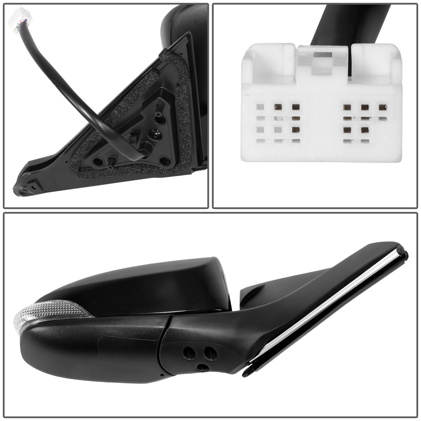 RETROVISOR MIRROR - OE STYLE - TOYOTA CAMRY 15 - WITH POWER FOILD WITH HEATED GLASS WITH SIGNAL - PASSENGER SIDE - PAINT TO MATCH - BLACK