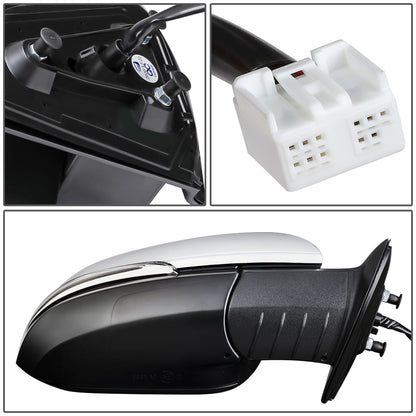 RETROVISOR MIRROR - OEM - 16-17 TOYOTA TACOMA - POWER MIRROR ADJUSTMENT - HEATED - W/ SIGNAL LIGHT - FOLDING - BLIND SPOT DETECTION - W/O PUDDLE LIGHT - ONLY FITS VEHICLES W/ MATCHING FUNCTIONS AS MIRROR - RIGHT - BLACK / CHROME COVER