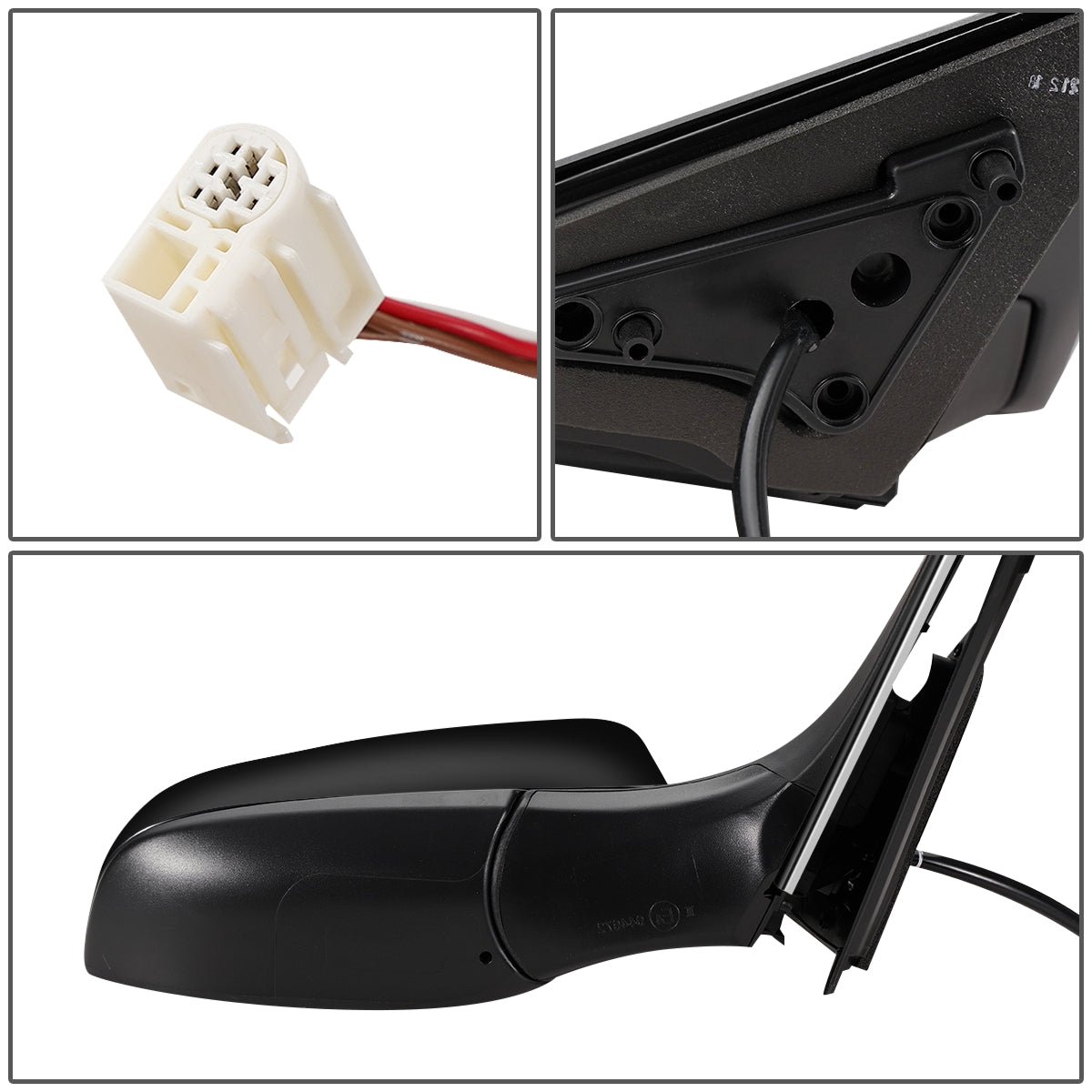 RETROVISOR MIRROR - OEM - 15-16 TOYOTA CAMRY - POWERED - HEATED - FOLDING - RIGHT - BLACK MATERIAL