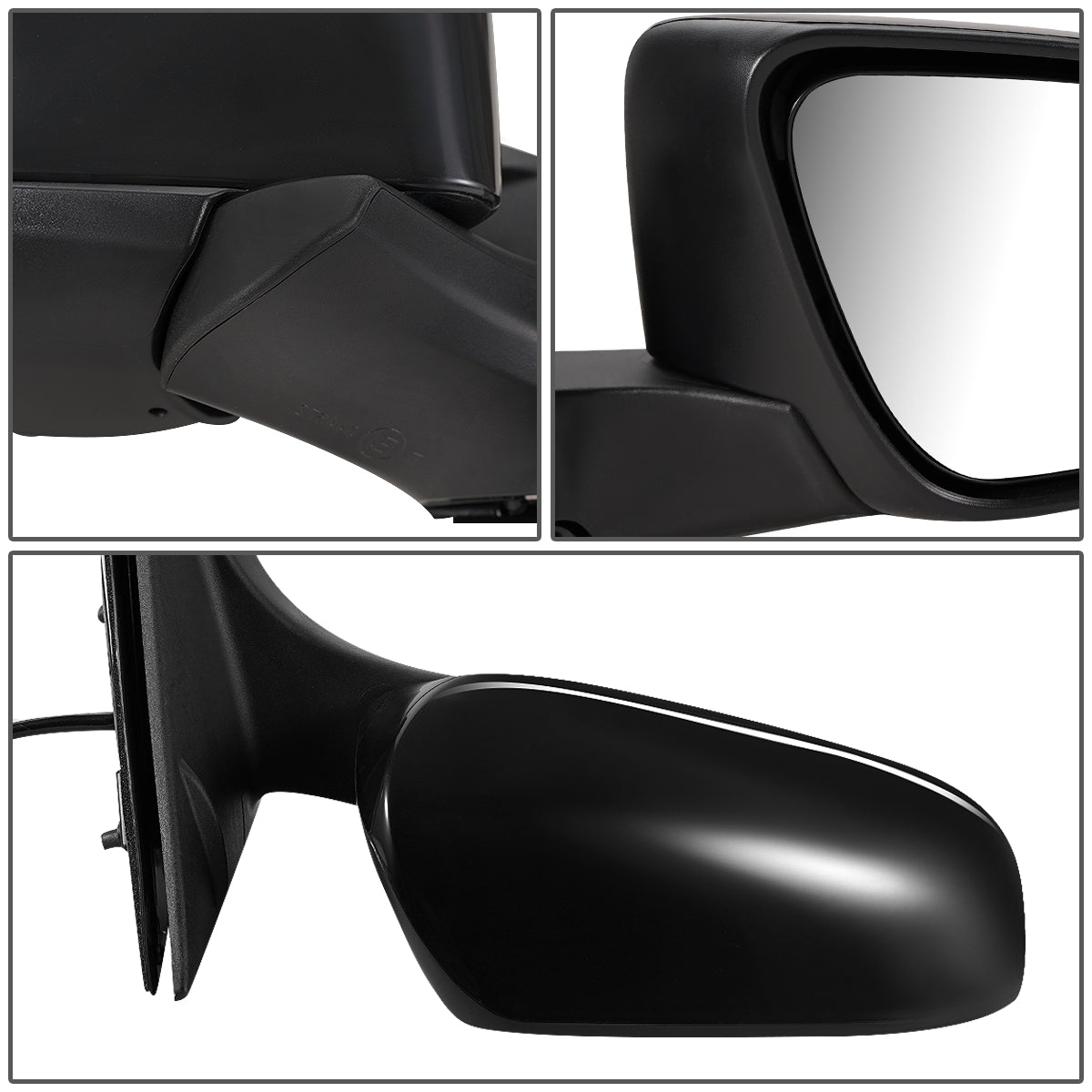 RETROVISOR MIRROR - OEM - 15-16 TOYOTA CAMRY - POWERED - HEATED - FOLDING - RIGHT - BLACK MATERIAL