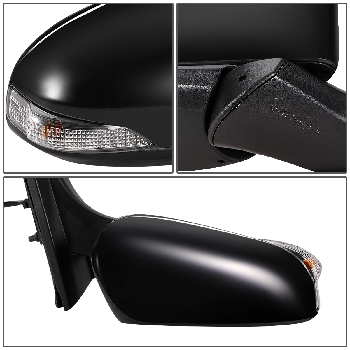 RETROVISOR MIRROR - OEM - 17-19 TOYOTA C-HR - POWERED - HEATED - W/ SIGNAL LIGHT - POWER FOLDING - RIGHT - BLACK MATERIAL