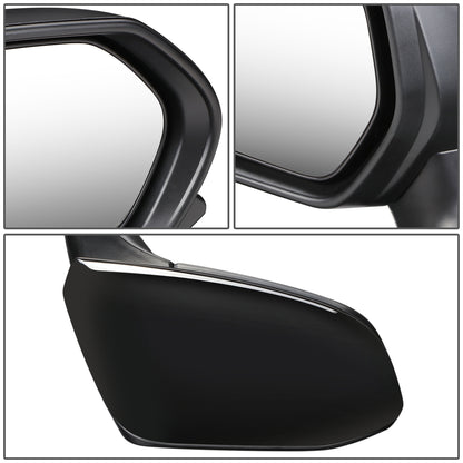 RETROVISOR MIRROR - OEM - 18-20 TOYOTA CAMRY - POWERED - FOLDING - RIGHT - BLACK MATERIAL