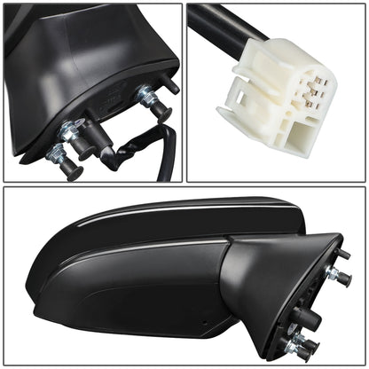 RETROVISOR MIRROR - OEM - 18-20 TOYOTA CAMRY - POWERED - FOLDING - RIGHT - BLACK MATERIAL