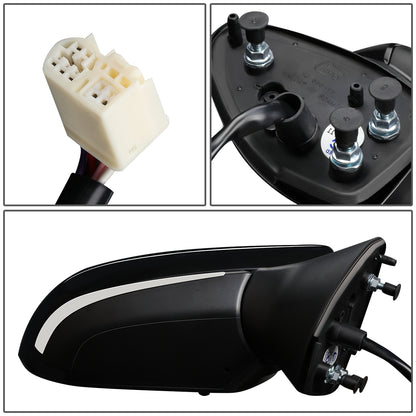 RETROVISOR MIRROR - OEM - 18-20 TOYOTA CAMRY - POWERED - HEATED - W/ SIGNAL LIGHT - FOLDING - RIGHT - BLACK MATERIAL