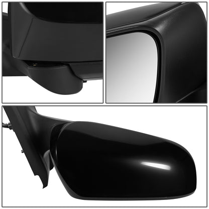 RETROVISOR MIRROR - OEM - 12-14 TOYOTA YARIS - MANUAL - FOLDING - RIGHT - BLACK MATERIAL