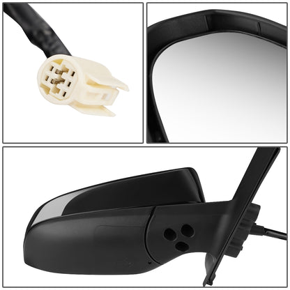 RETROVISOR MIRROR - OEM - 12-14 TOYOTA YARIS - POWERED - HEATED - FOLDING - RIGHT - BLACK MATERIAL