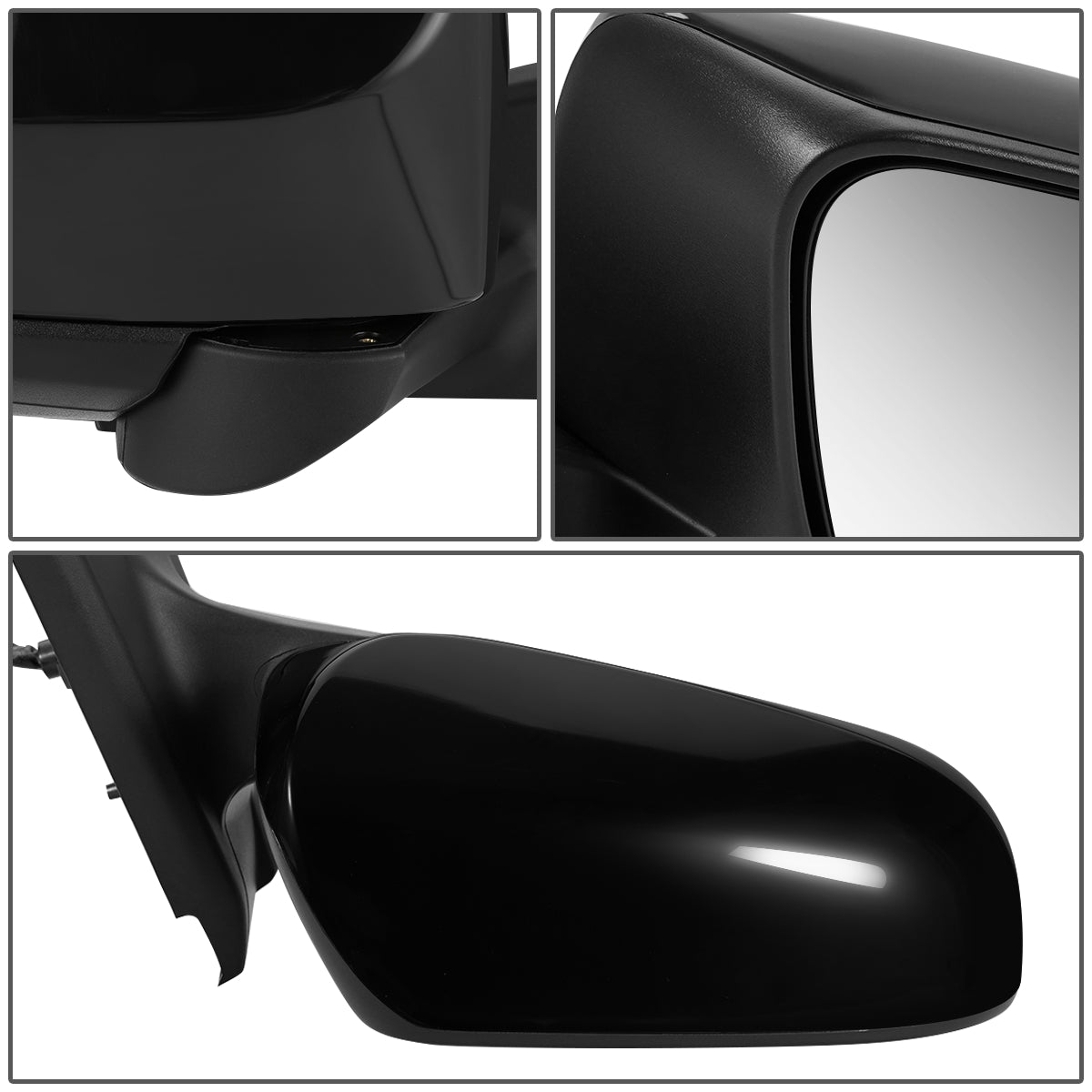 RETROVISOR MIRROR - OEM - 12-14 TOYOTA YARIS - POWERED - HEATED - FOLDING - RIGHT - BLACK MATERIAL