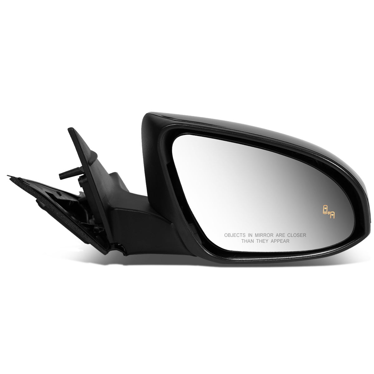 RETROVISOR MIRROR - OEM - 15-16 TOYOTA CAMRY - POWERED - HEATED - W/ BSD - FOLDING - RIGHT - BLACK MATERIAL