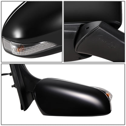 RETROVISOR MIRROR - OEM - 17-19 TOYOTA C-HR - POWERED - HEATED - W/ SIGNAL LIGHT - FOLDING - RIGHT - BLACK MATERIAL