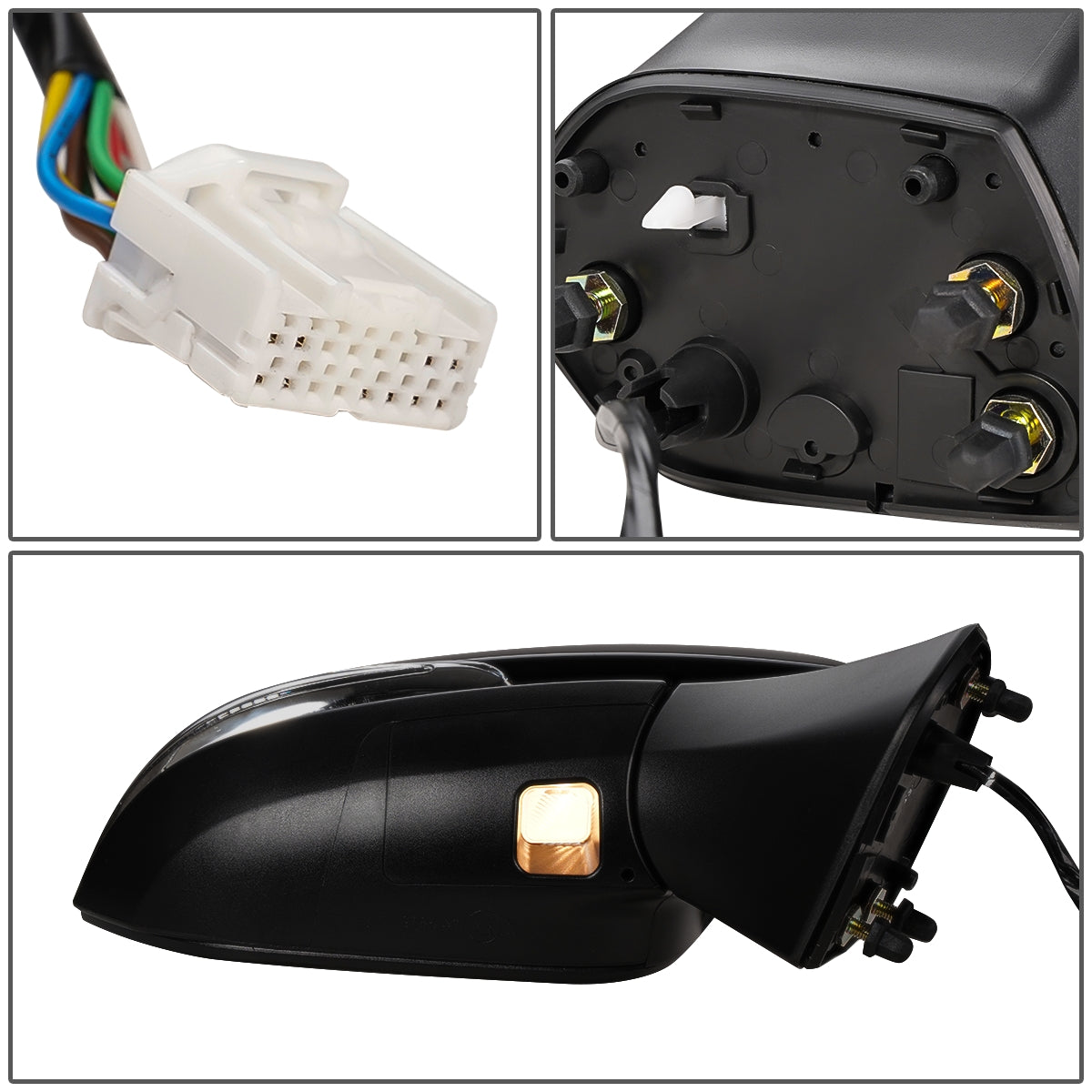 RETROVISOR MIRROR - OEM - 19+ TOYOTA RAV4 - POWERED - HEATED - W/ SIGNAL LIGHT - W/ BSD - FOLDING - RIGHT - BLACK MATERIAL