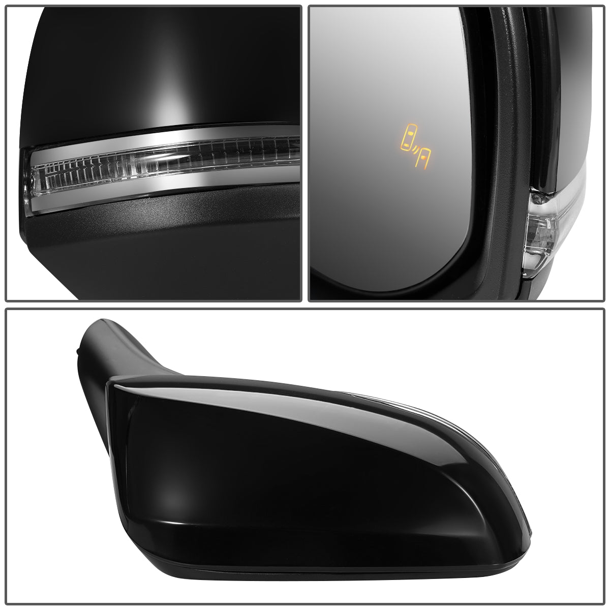 RETROVISOR MIRROR - OEM - 19+ TOYOTA RAV4 - POWERED - HEATED - W/ SIGNAL LIGHT - W/ BSD - FOLDING - RIGHT - BLACK MATERIAL