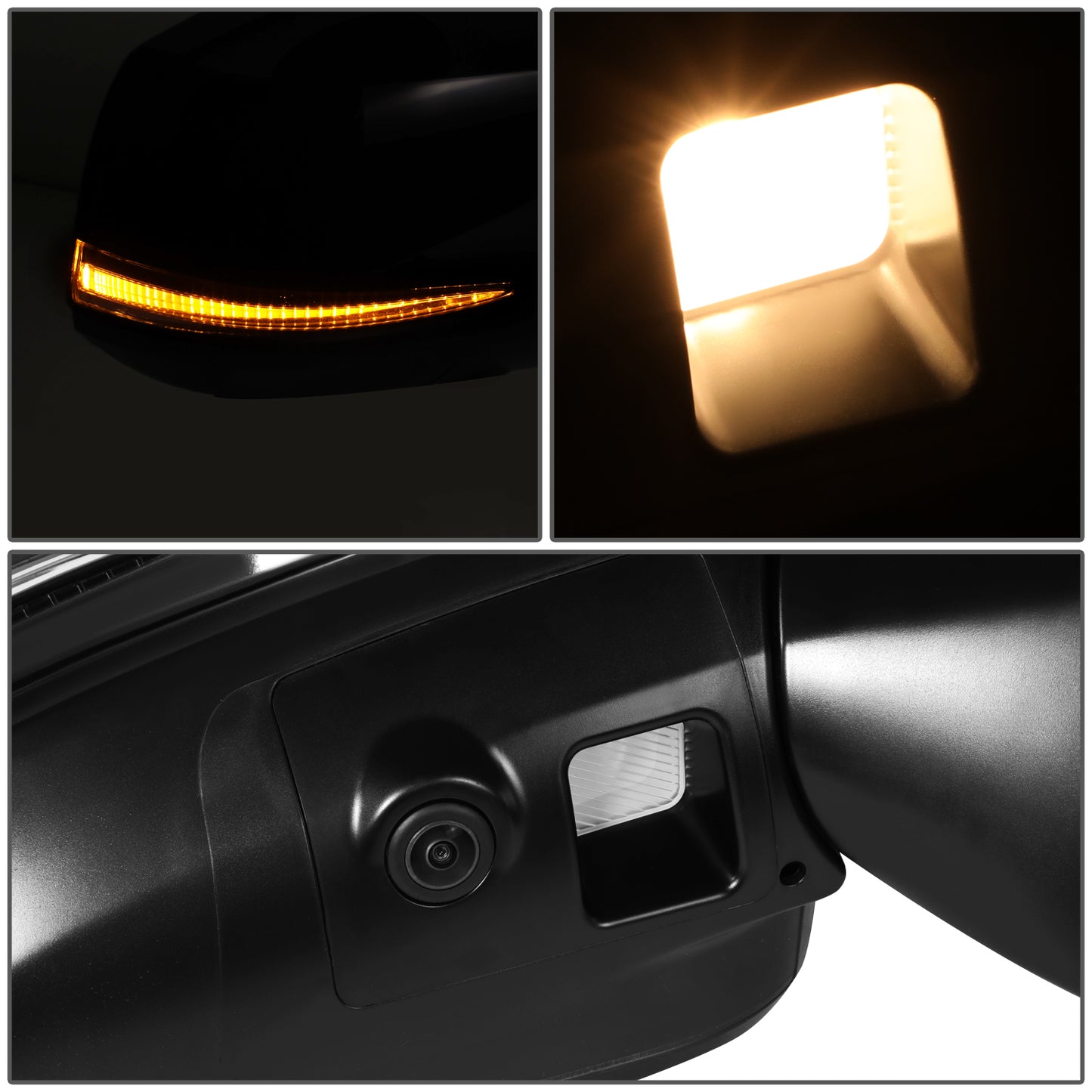 RETROVISOR MIRROR - OE STYLE - TOYOTA RAV4 19-24 - WITH POWER WITH HEATED WITH SIGNAL WITH BLIND SPOT WITH CAMERA - PASSENGER SIDE - PAINT TO MATCH - BLACK