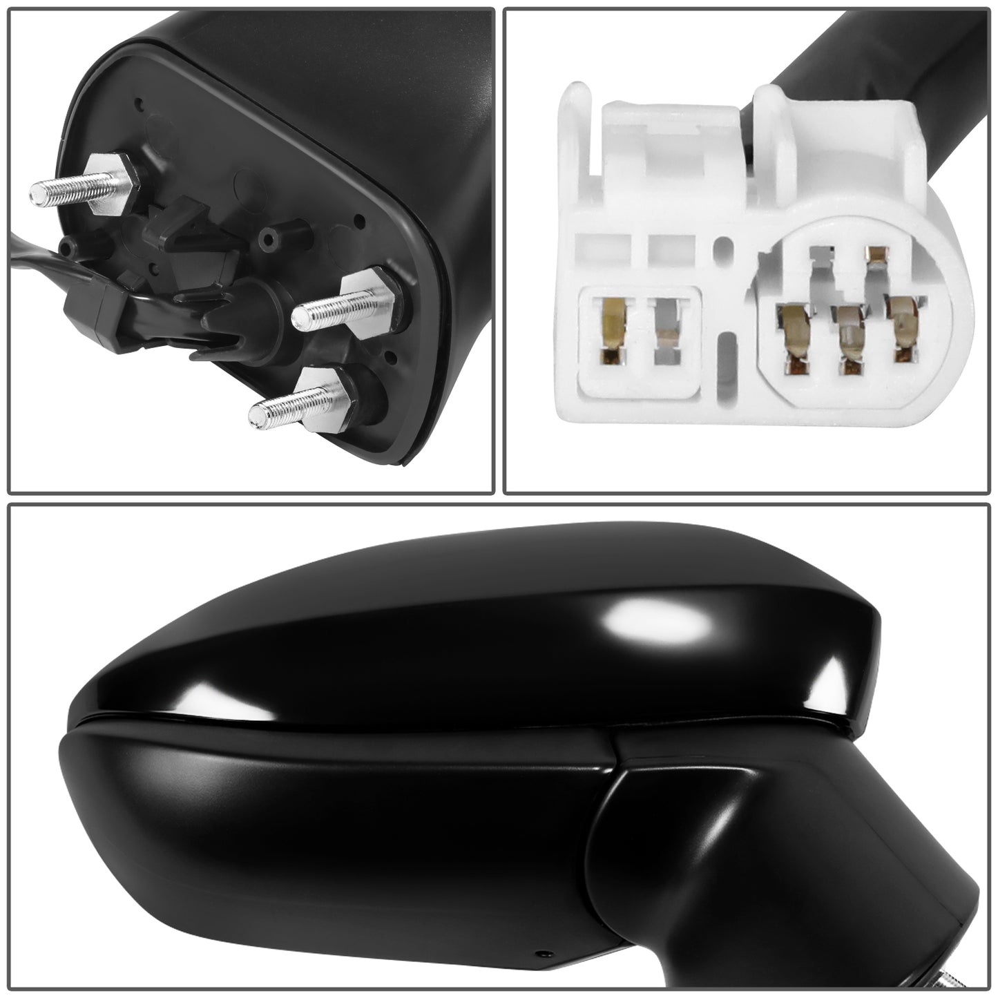 RETROVISOR MIRROR - OE STYLE - TOYOTA COROLLA 20-24 - WITH POWER WITH HEATED - PASSENGER SIDE - PAINT TO MATCH - BLACK