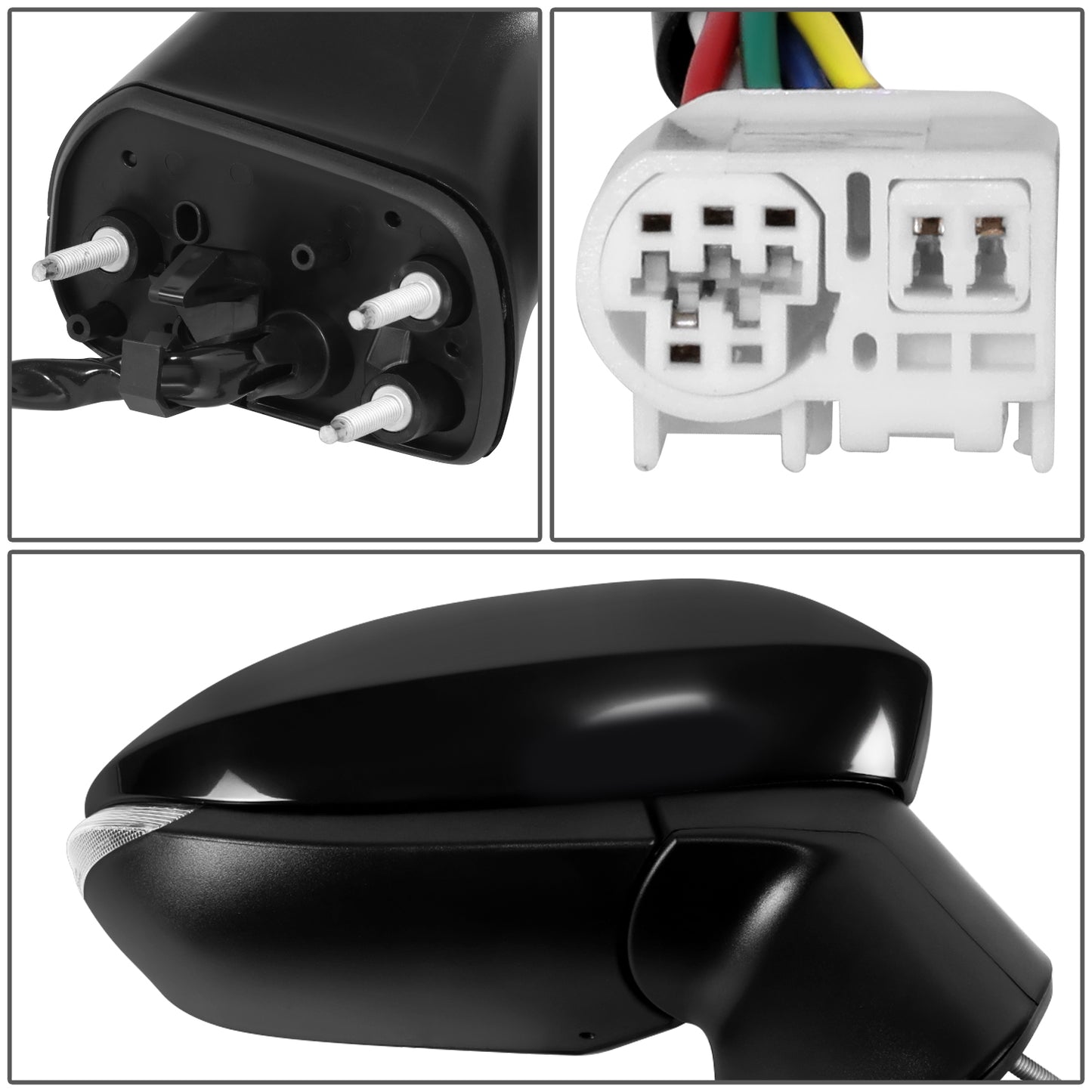 RETROVISOR MIRROR - OE STYLE - TOYOTA COROLLA 20-24 - WITH POWER WITH HEATED WITH SIGNAL - PASSENGER SIDE - PAINT TO MATCH - BLACK