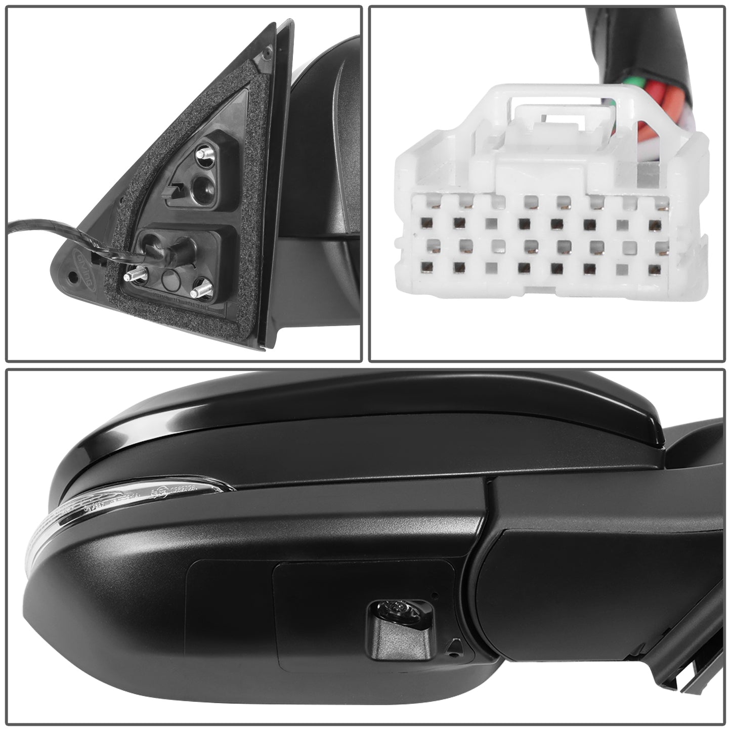 RETROVISOR MIRROR - TOYOTA HIGHLANDER 2018-2019 - WITH POWER WITH HEATED GLASS WITH SIGNAL WITH MEMORY WITH BLIND SPOT - OE STYLE - PASSENGER RIGHT SIDE