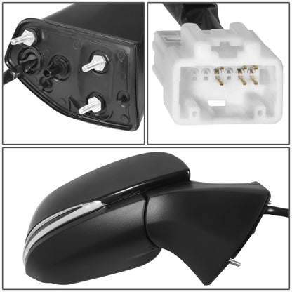 RETROVISOR MIRROR - OE STYLE - TOYOTA HIGHLANDER 2020-2024 - WITH POWER WITH HEATED GLASS WITH SIGNAL - PASSENGER RIGHT SIDE - BLACK