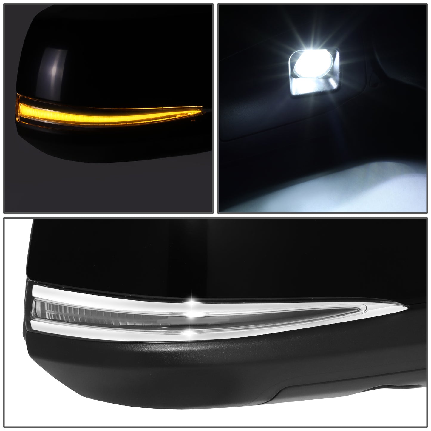 RETROVISOR MIRROR - OE STYLE - TOYOTA HIGHLANDER 2020-2024 - WITH POWER WITH HEATED GLASS WITH SIGNAL WITH BLIND SPOT WITH MEMORY WITH REVERSE TILT - PASSENGER RIGHT SIDE - BLACK