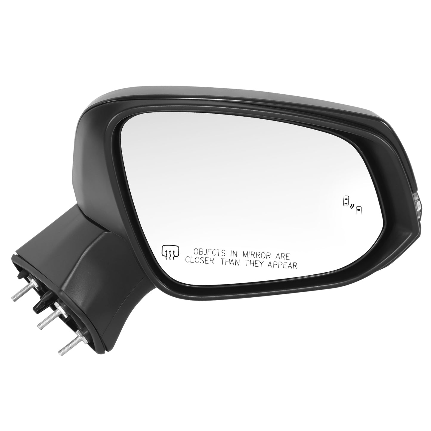 RETROVISOR MIRROR - OE STYLE - TOYOTA SIENNA 2021-2024 - WITH POWER FOLD WITH HEATED WITH SIGNAL WITH MEMORY WITH BLIND SPOT MIRROR - PASSENGER RIGHT SIDE - BLACK