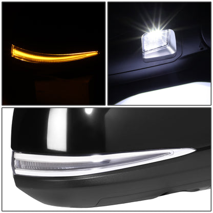 RETROVISOR MIRROR - OE STYLE - TOYOTA SIENNA 2021-2024 - WITH POWER FOLD WITH HEATED WITH SIGNAL WITH MEMORY WITH BLIND SPOT MIRROR - PASSENGER RIGHT SIDE - BLACK