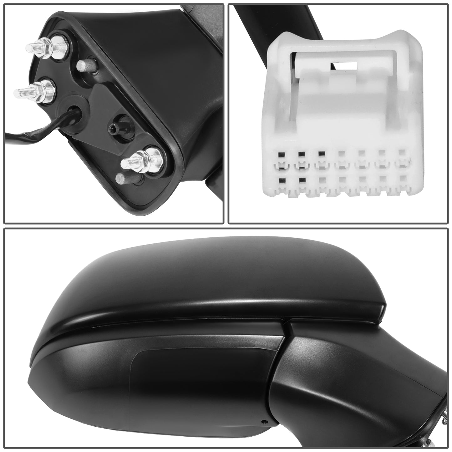 RETROVISOR MIRROR - OE STYLE - TOYOTA COROLLA CROSS 22-24 - WITH POWER WITH HEATED GLASS - PASSENGER SIDE - PAINT TO MATCH - BLACK