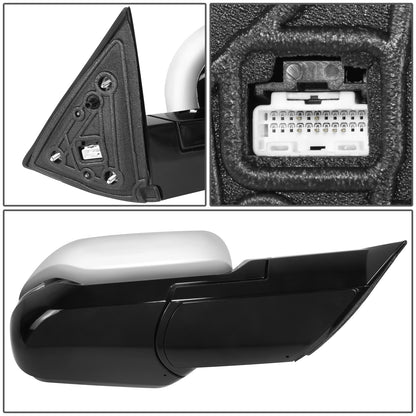 RETROVISOR MIRROR - OE STYLE - TOYOTA TUNDRA 22-24 - TOYOTA SEQUOIA 23-24 - WITH POWER WITH HEATED WITH SIGNAL WITH BLIND SPOT - CHROME COVER - PASSENGER SIDE - SMOOTH - BLACK / CHROME