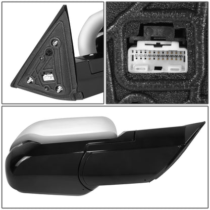 RETROVISOR MIRROR - OE STYLE - TOYOTA TUNDRA 22-24 - WITH POWER WITH HEATED WITH SIGNAL - CHROME COVER - PASSENGER SIDE - SMOOTH - BLACK / CHROME