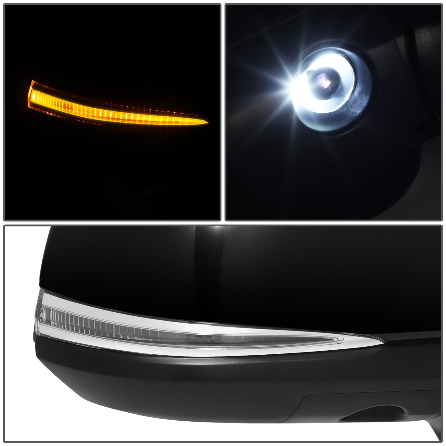 RETROVISOR MIRROR - OE STYLE - TOYOTA HIGHLANDER 20-24 - WITH POWER WITH HEATED GLASS WITH SIGNAL WITH BLIND SPOT WITH MEMORY - PASSENGER SIDE - PAINT TO MATCH - BLACK