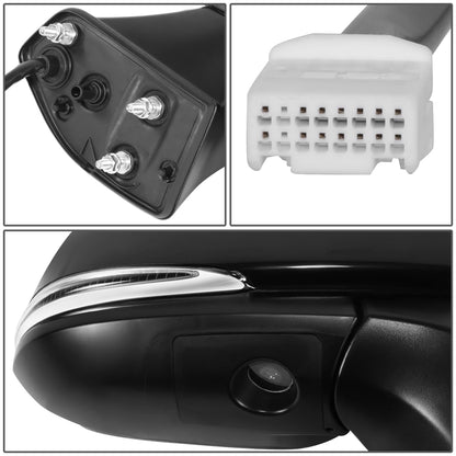 RETROVISOR MIRROR - OE STYLE - TOYOTA HIGHLANDER 20-24 - WITH POWER WITH HEATED GLASS WITH SIGNAL WITH BLIND SPOT WITH MEMORY - PASSENGER SIDE - PAINT TO MATCH - BLACK