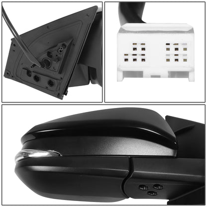 RETROVISOR MIRROR - OE STYLE - TOYOTA RAV4 16-18 - WITH POWER WITH HEATED WITH SIGNAL - PASSENGER SIDE - PAINT TO MATCH - BLACK