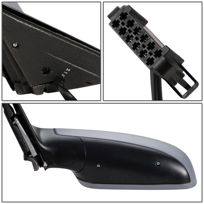 RETROVISOR MIRROR - OEM - 97-99 VOLKSWAGEN PASSAT - POWERED - HEATED - FOLDING - LEFT - GRAY