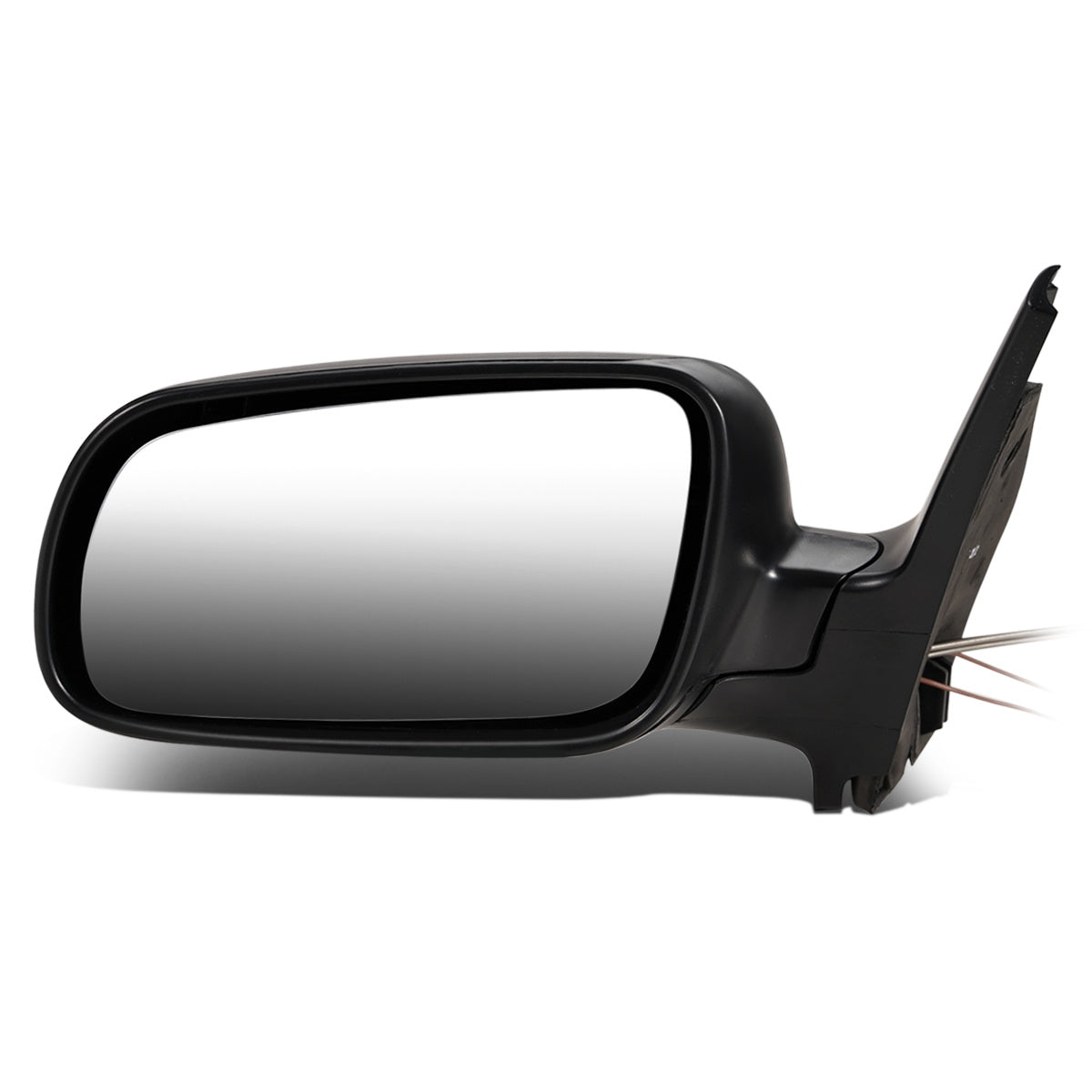 RETROVISOR MIRROR - OEM - 98-03 VOLKSWAGEN GOLF - MANUAL - W/ LEVER - HEATED - FOLDING - W/ CHROME GLASS - TEXTURED - LEFT - BLACK