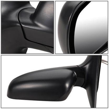 RETROVISOR MIRROR - OEM - 98-03 VOLKSWAGEN GOLF - MANUAL - W/ LEVER - HEATED - FOLDING - W/ CHROME GLASS - TEXTURED - LEFT - BLACK