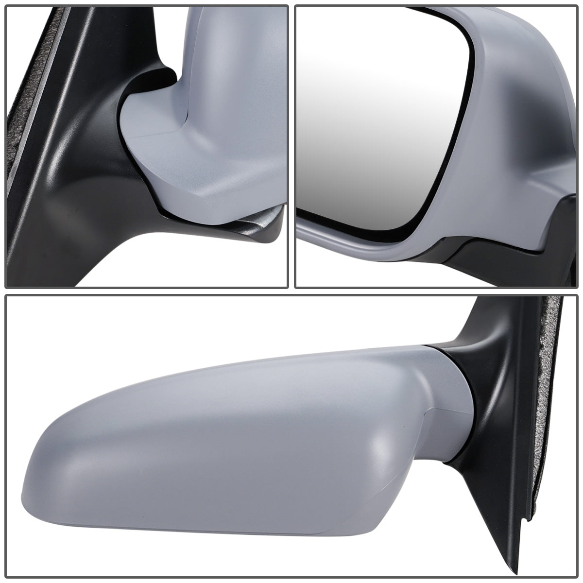 RETROVISOR MIRROR - OEM - 97-99 VOLKSWAGEN PASSAT - POWERED - HEATED - FOLDING - LEFT - GRAY