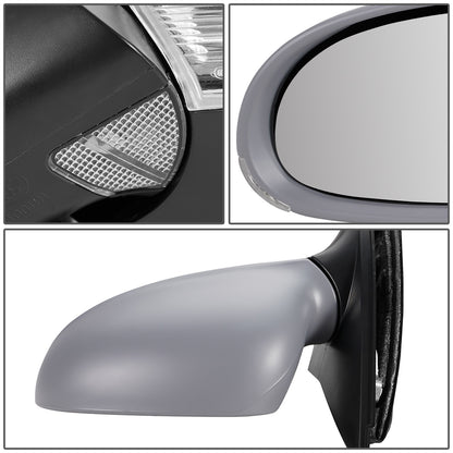 RETROVISOR MIRROR - OEM - 04-08 VOLKSWAGEN GOLF / 06-09 VOLKSWAGEN RABBIT - POWERED - HEATED - W/ SIGNAL LIGHT - W/ PUDDLE LIGHT - FOLDING - LEFT - GRAY
