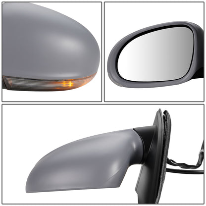 RETROVISOR MIRROR - OEM - 04-08 VOLKSWAGEN GOLF / 06-09 VOLKSWAGEN RABBIT - POWERED - HEATED - W/ SIGNAL LIGHT - FOLDING - LEFT - GRAY