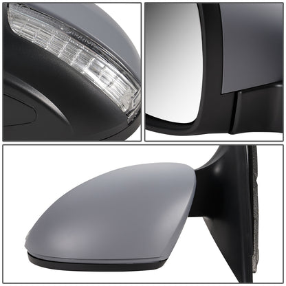 RETROVISOR MIRROR - OEM - 09-11 VOLKSWAGEN TIGUAN - POWERED - HEATED - W/ SIGNAL LIGHT - FOLDING - LEFT - GRAY