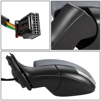 RETROVISOR MIRROR - OEM - 09-11 VOLKSWAGEN TIGUAN - POWERED - HEATED - W/ SIGNAL LIGHT - FOLDING - LEFT - GRAY