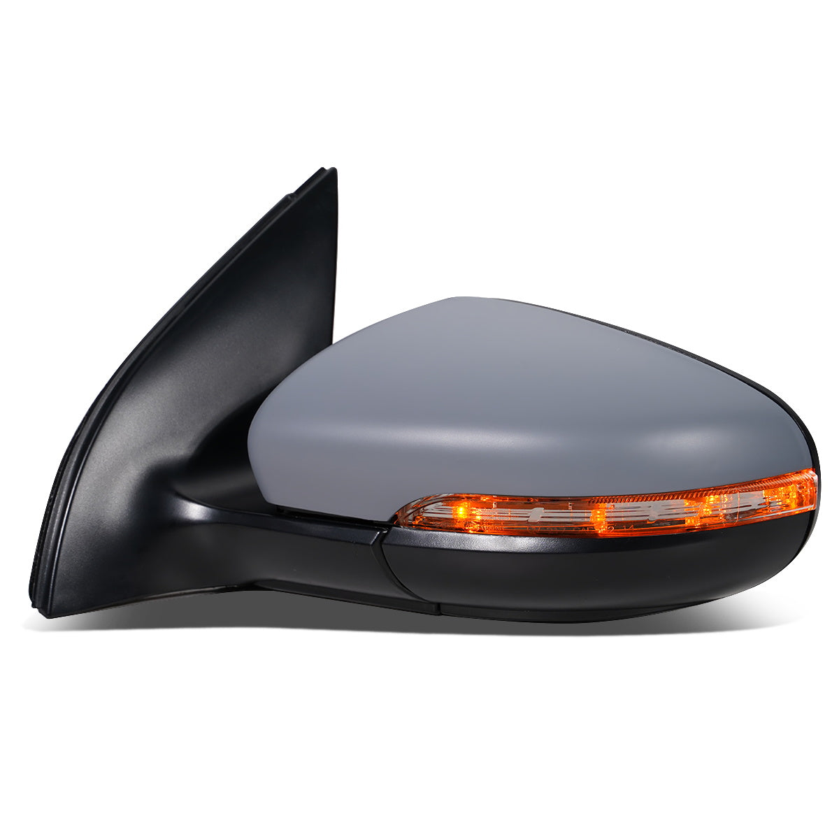 RETROVISOR MIRROR - OEM - 09-12 VOLKSWAGEN GOLF - POWERED - HEATED - W/ SIGNAL LIGHT - W/ PUDDLE LIGHT - FOLDING - LEFT - GRAY