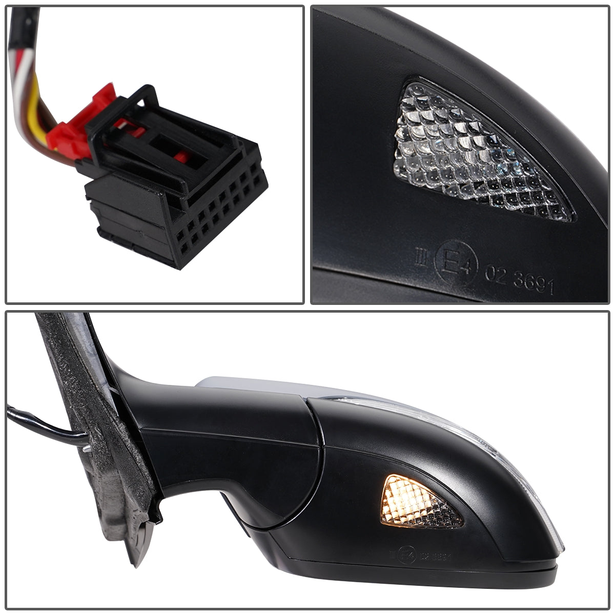 RETROVISOR MIRROR - OEM - 09-12 VOLKSWAGEN GOLF - POWERED - HEATED - W/ SIGNAL LIGHT - W/ PUDDLE LIGHT - FOLDING - LEFT - GRAY