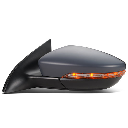 RETROVISOR MIRROR - OEM - 09-13 VOLKSWAGEN PASSAT - POWERED - HEATED - W/ SIGNAL LIGHT - W/ PUDDLE LIGHT - FOLDING - LEFT - GRAY