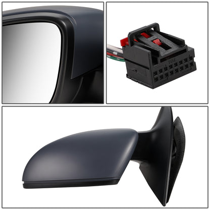 RETROVISOR MIRROR - OEM - 09-13 VOLKSWAGEN PASSAT - POWERED - HEATED - W/ SIGNAL LIGHT - W/ PUDDLE LIGHT - FOLDING - LEFT - GRAY