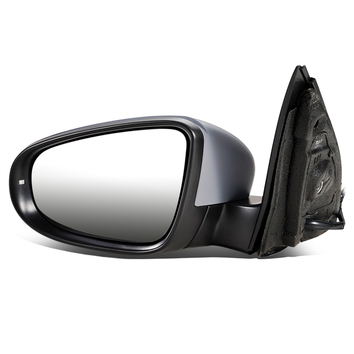 RETROVISOR MIRROR - OEM - 09-12 VOLKSWAGEN GOLF - POWERED - HEATED - W/ MEMORY - W/ PUDDLE LIGHT - FOLDING - LEFT - GRAY