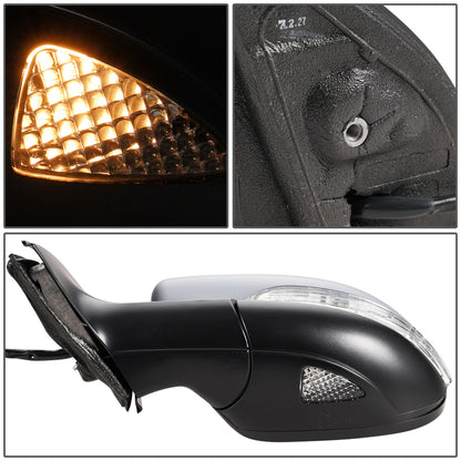 RETROVISOR MIRROR - OEM - 09-12 VOLKSWAGEN GOLF - POWERED - HEATED - W/ MEMORY - W/ PUDDLE LIGHT - FOLDING - LEFT - GRAY