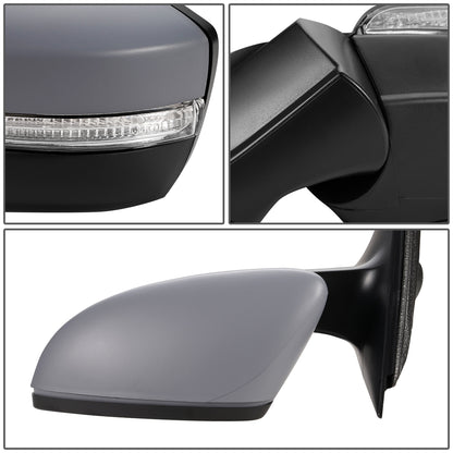 RETROVISOR MIRROR - OEM - 11-15 VOLKSWAGEN PASSAT - POWERED - HEATED - W/ SIGNAL LIGHT - W/ MEMORY - FOLDING - LEFT - GRAY