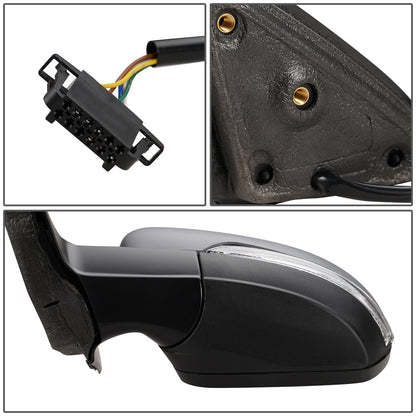 RETROVISOR MIRROR - OEM - 11-18 VOLKSWAGEN JETTA - POWERED - HEATED - W/ SIGNAL LIGHT - FOLDING - LEFT - GRAY