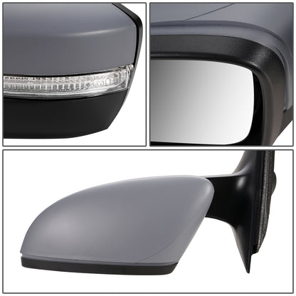 RETROVISOR MIRROR - OEM - 11-18 VOLKSWAGEN JETTA - POWERED - HEATED - W/ SIGNAL LIGHT - FOLDING - LEFT - GRAY