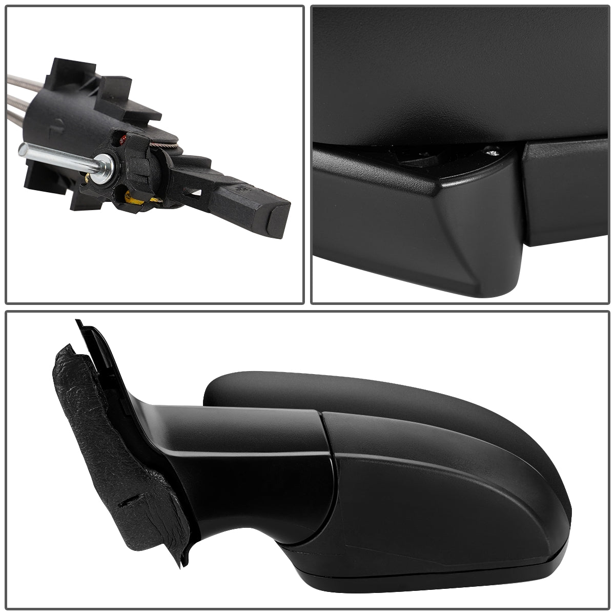 RETROVISOR MIRROR - OEM - 11-18 VOLKSWAGEN JETTA - MANUAL - FOLDING - TEXTURED - LEFT - BLACK